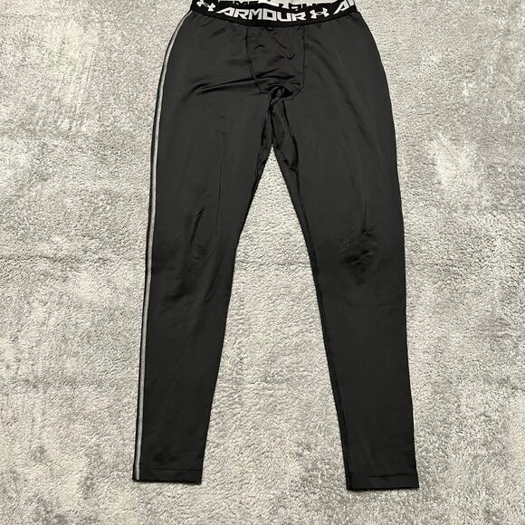 Under Armour Pants Mens XL Compression Legging Black Running Workout - Picture 1 of 9